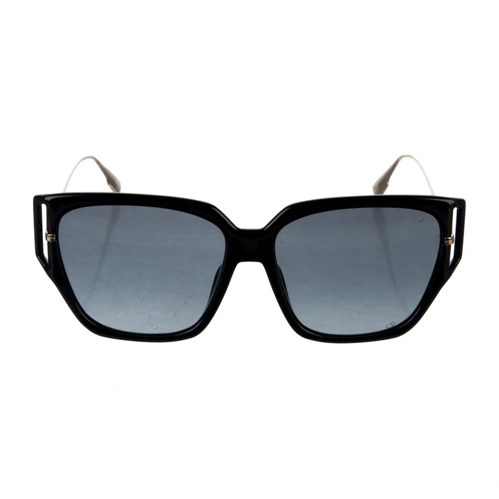 Christian Dior Black / Gold Sunglasses 80711 w/ Dior Sunglass Case - Picture 2 of 12